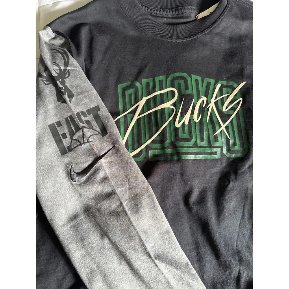 NIKE MILWAUKEE BUCKS BASKETBALL NBA NEW SHIRT